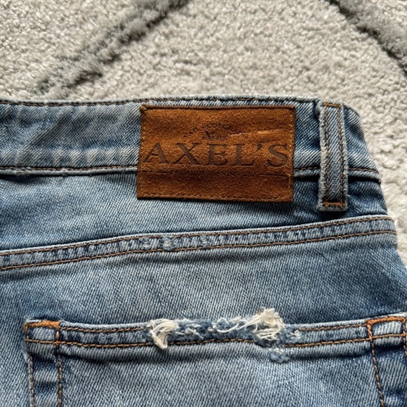 Axel’s jeans straight leg light wash distressed made in Italy size 36 - Picture 7 of 8